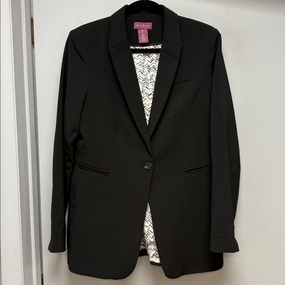 The Savile Row Co. London Tailored Black Blazer – Women’s Size L